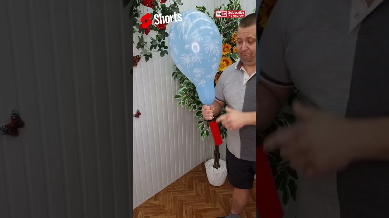 Blue Fireworks Balloon pop Show /Slow Motion 
