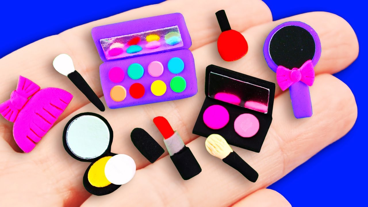 DIY Miniature Doll Makeup ~ air dry clay