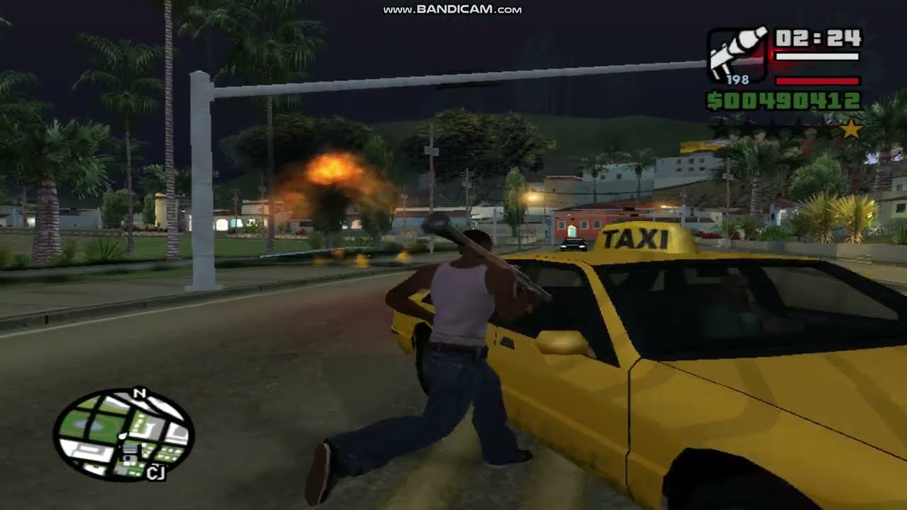 Grounded! CJ's Epic Fight Against the Cops & Air Support (GTA SA Gameplay)  #fighter #gtasanandreas 