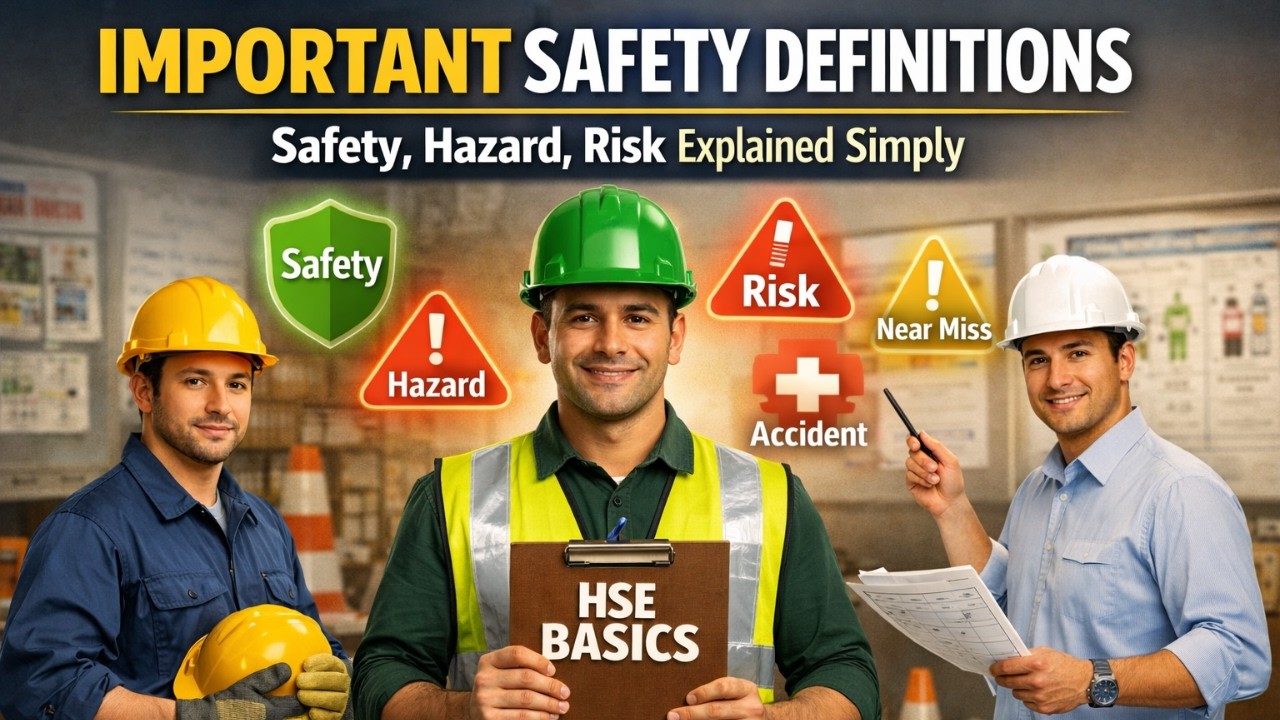 Important Safety Definitions Explained | Safety, Hazard, Risk, Accident | The HSE Coach