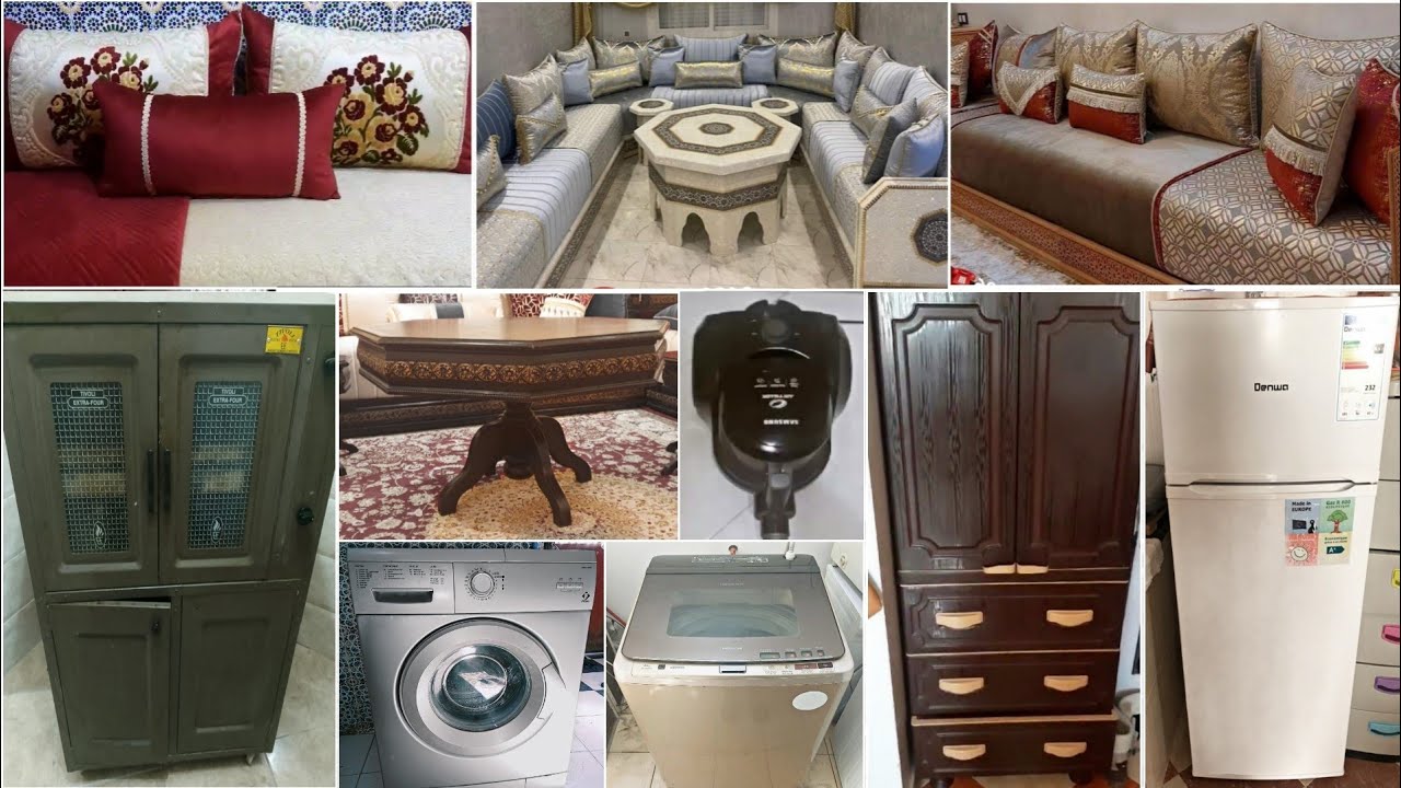 أثاث للبيع💥هميزات اليوم غزالين💥تلامط100dh💥طابلة الصالون💥غسالات الملابس💥بلاكار💥و المزيد من المفاجآت💥
