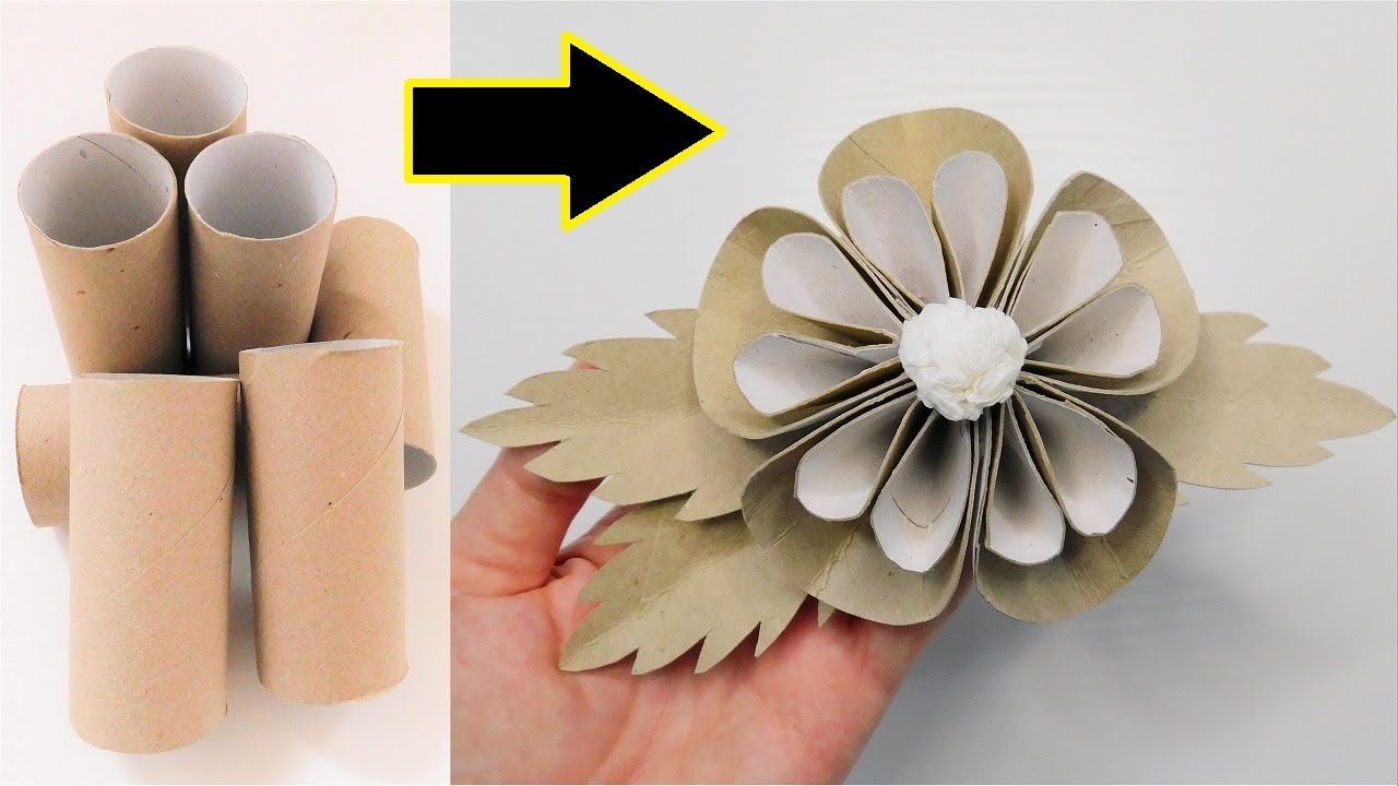 Look What I Did With Toilet Paper Rolls / Fantastic Origami Flower / Easy Recycling Craft Idea