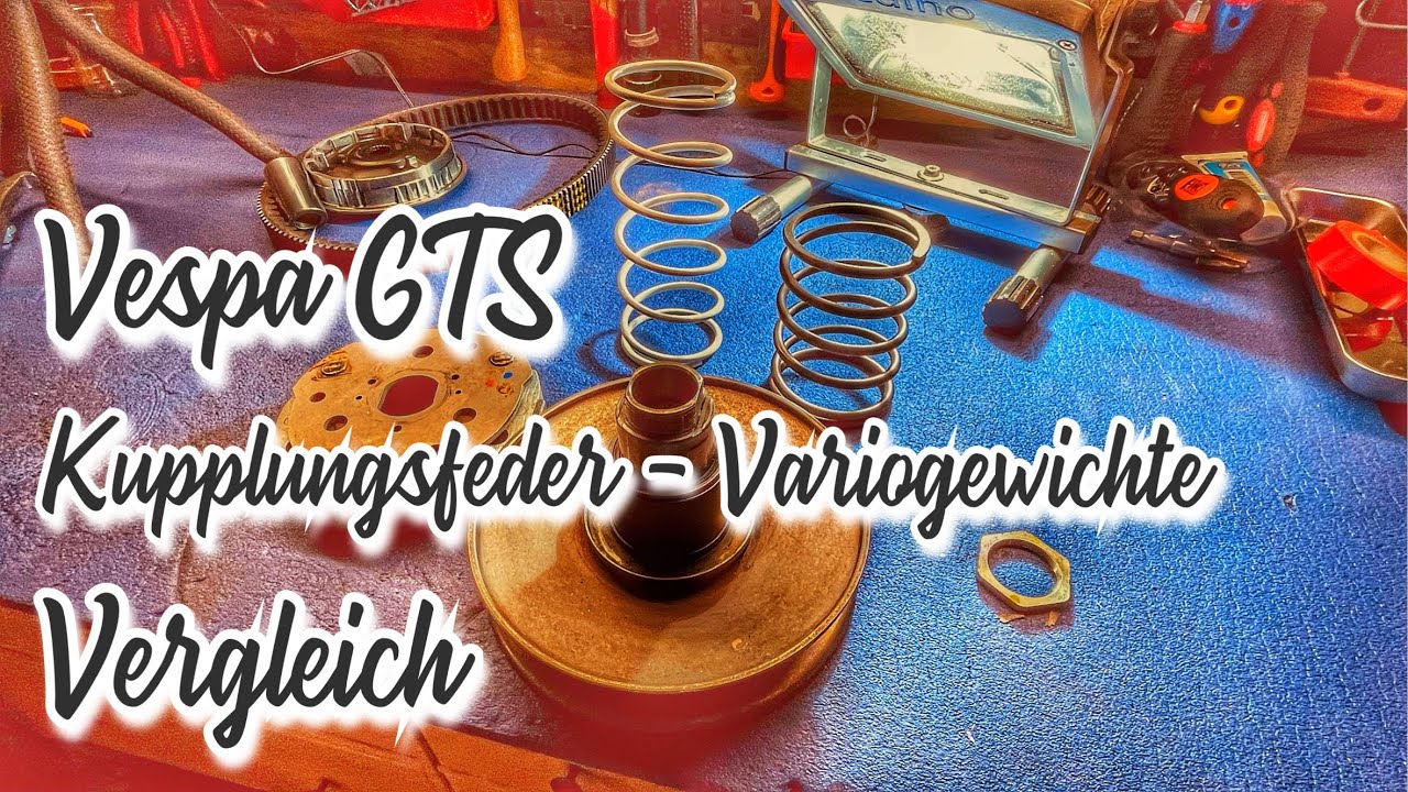 Malossi Kupplungsfeder und Dr  Pulley 10,5 gr Variorollen Vespa GTS 125 iget 2020 - Vergleich