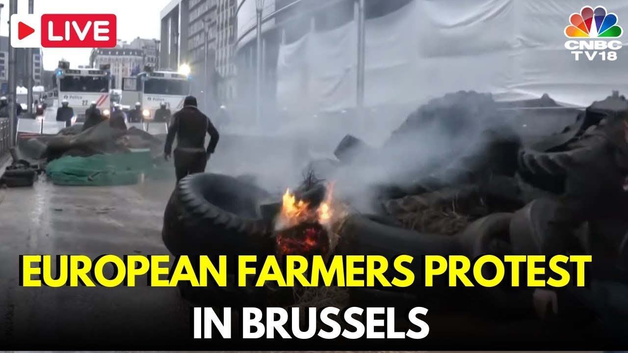 Farmers Protest LIVE: EU Agriculture Ministers Meet | Farmers Protest Across Brussels News | IN18L