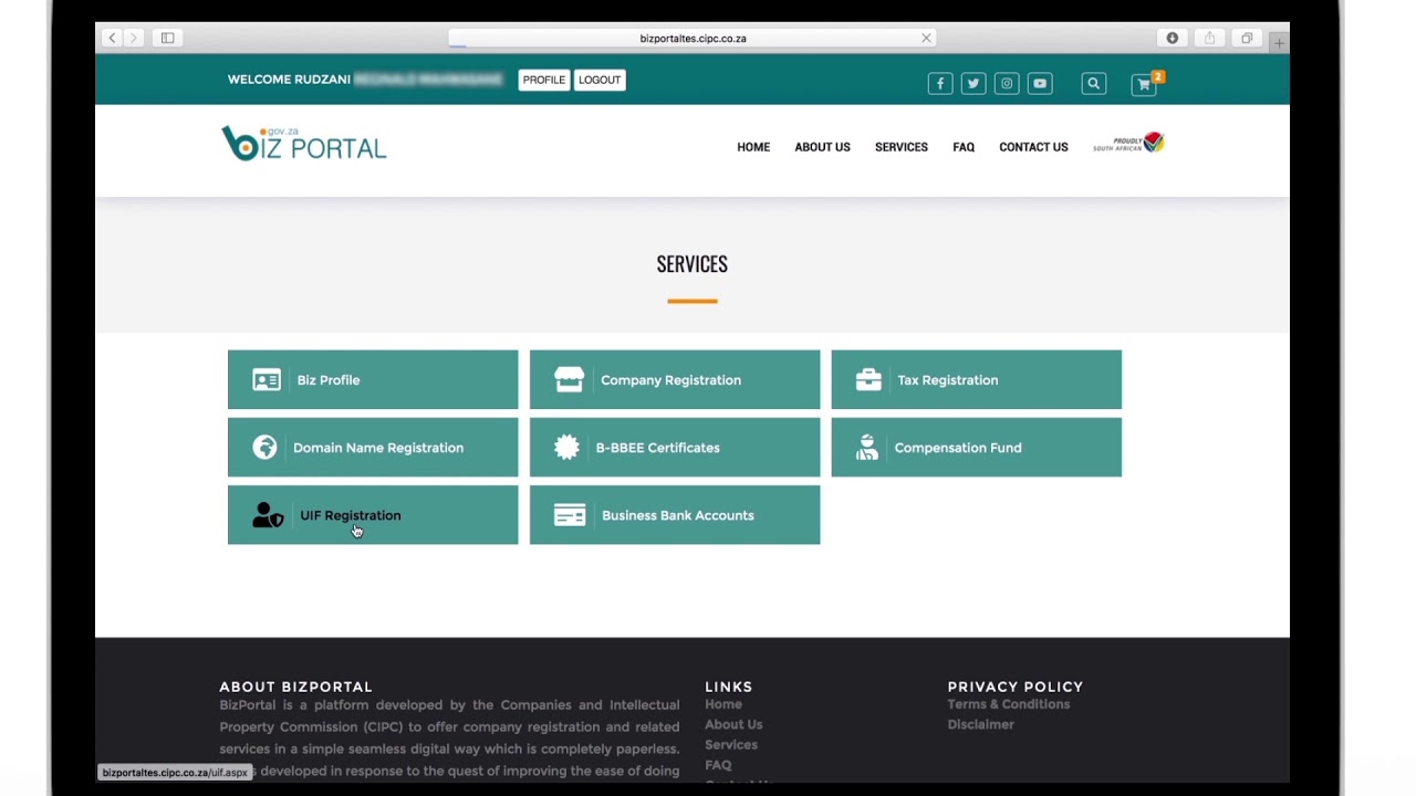How to register for UIF and Compensation Fund on BIZPORTAL