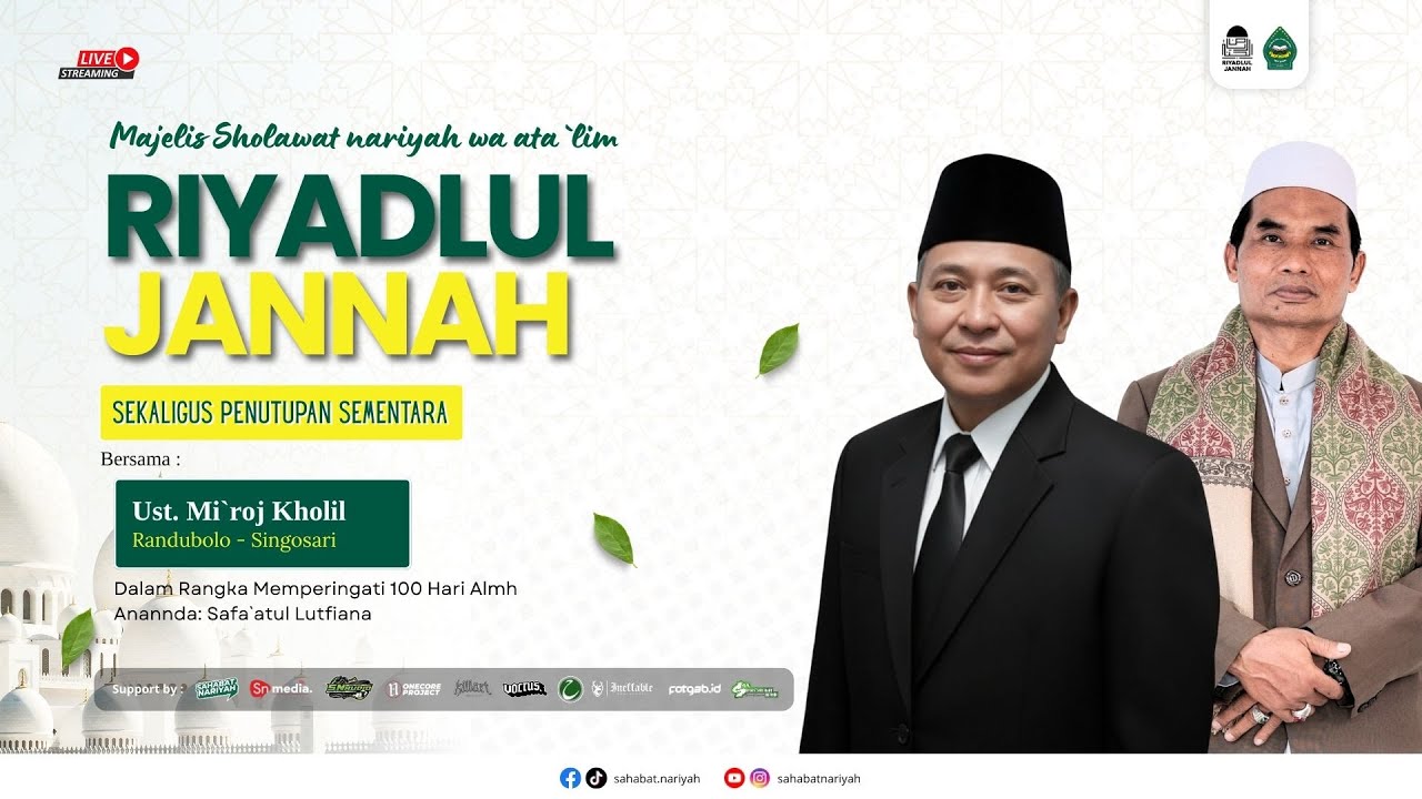 🔴LIVE |Majelis Sholawat Nariyah Wat Ta'lim Riyadlul Jannah, 8 Februari 2026 Rumah Bpk. Suparni