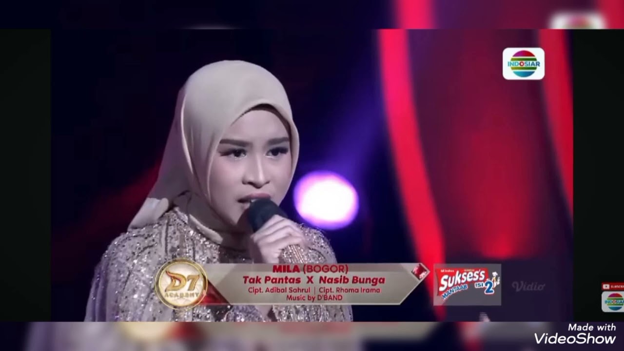 Mila DA 7 - Tak Pantas X Nasib Bunga - D'Academy 7 Top 10 Show 