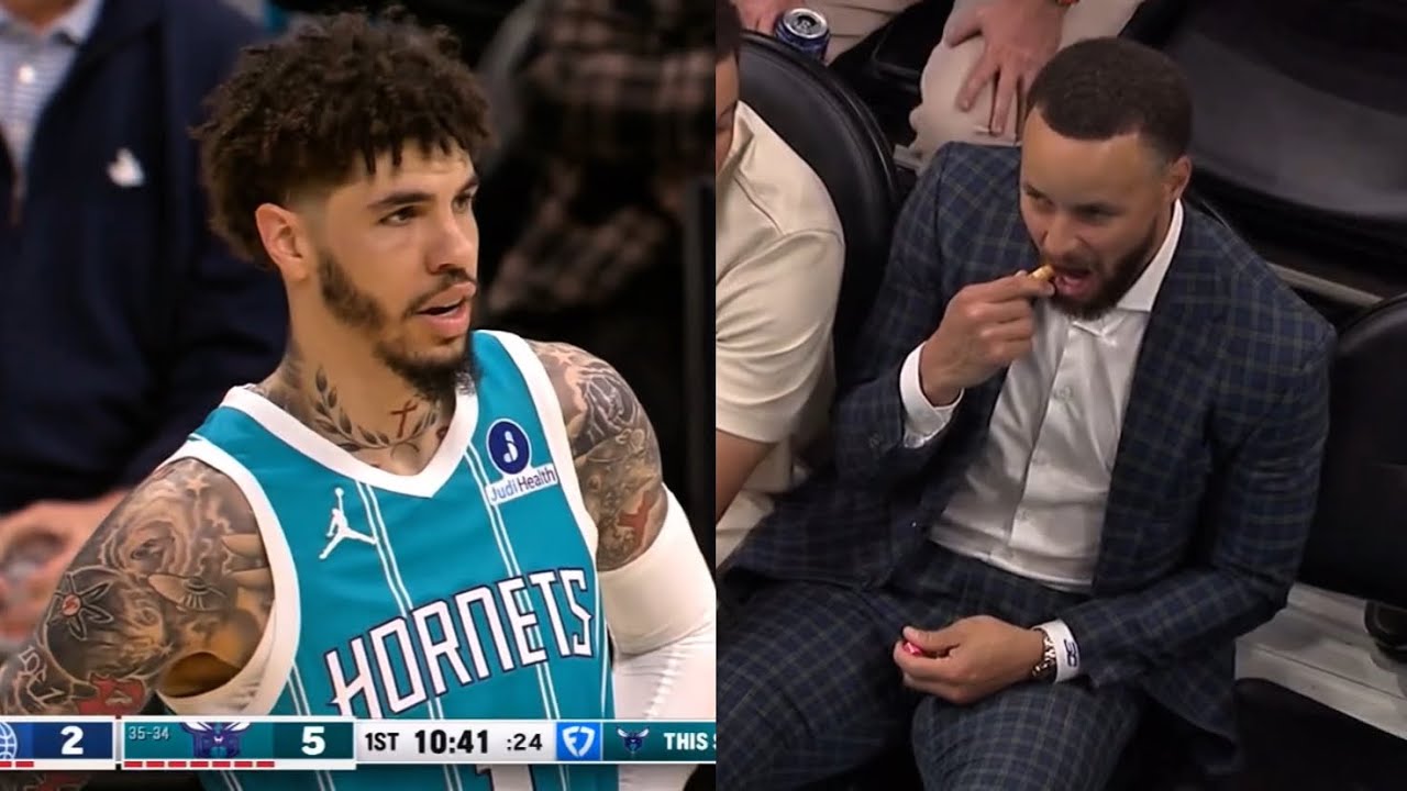 LaMelo Ball IMPRESSED Steph Curry Courtside After THIS 🔥