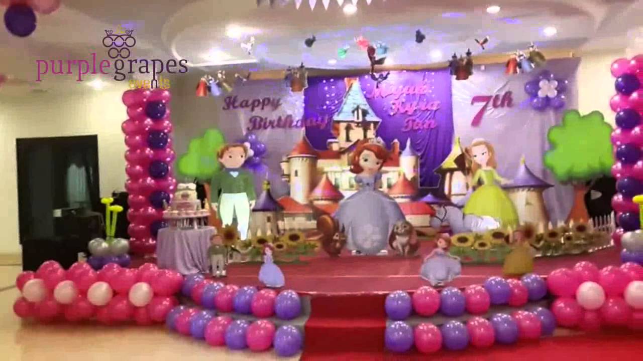 Sofia theme birthday party
