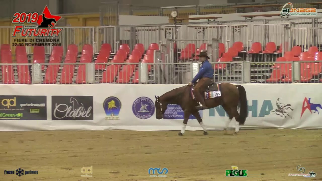 Hurricane Jaba & Pierluigi Fabbri IRHA/NRHA Futurity Final 2019 Score 217 CoChamp L2, 4thL3 & 6thL4