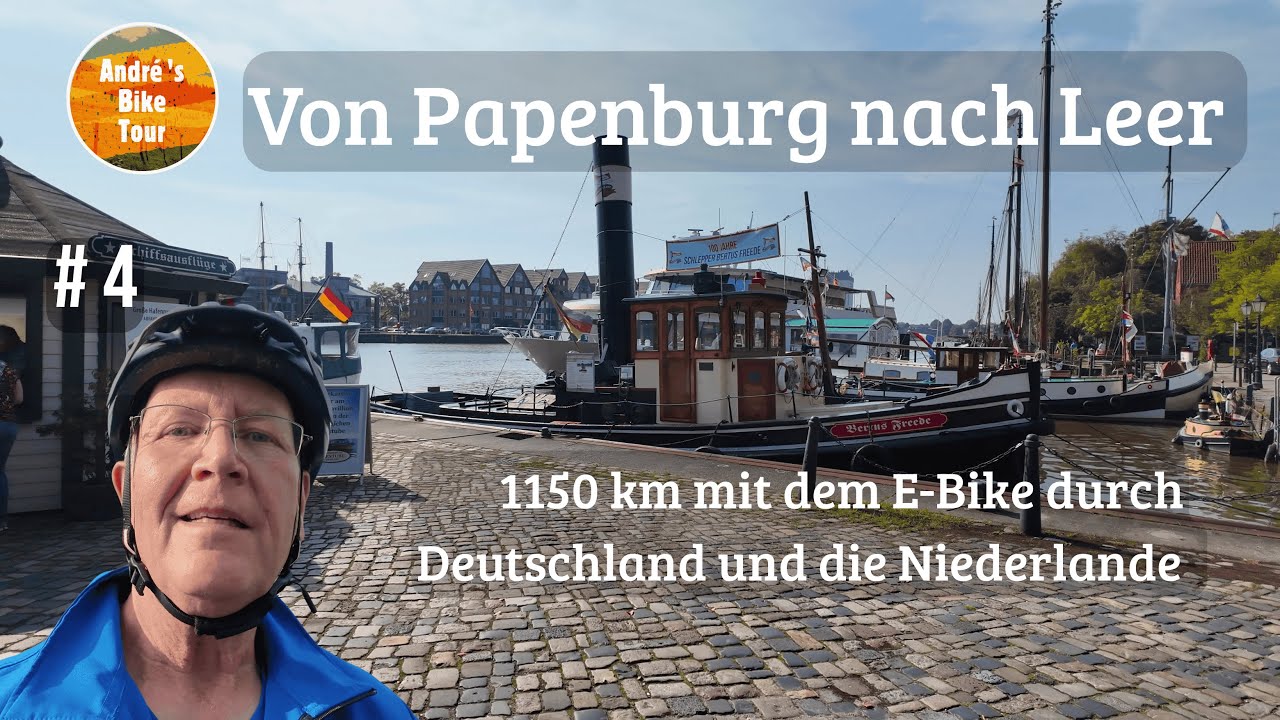 1150 km E-Bike-Tour  Tag 4  Papenburg - Leer - Oostwold (4K)