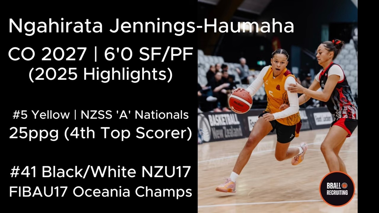 Ngahirata Jennings-Haumaha - CO 2027, 6'0 SF/PF - 2025 Highlights - 25ppg (4th Top Scorer)