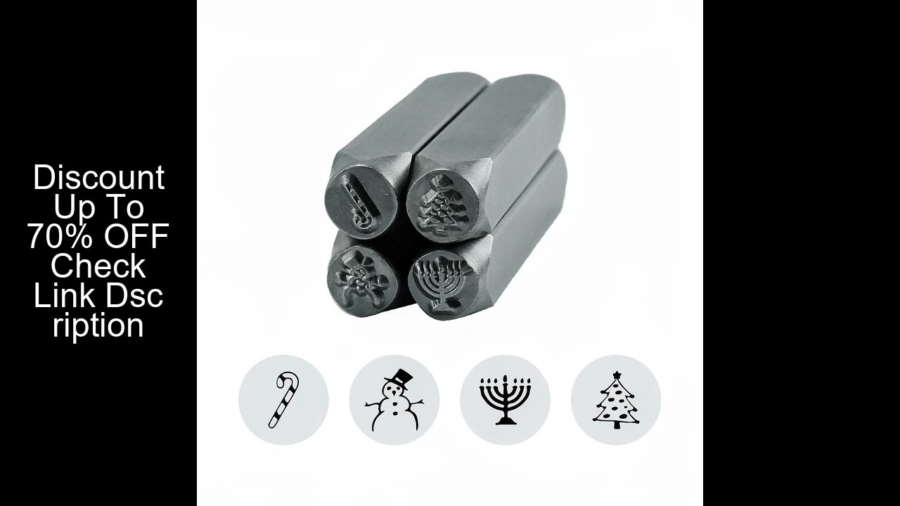 Christmas Gift, Christmas Symbol Metal Punch Stamps Symbol Metal Stamping Kit DIY Leather Stamps, Je