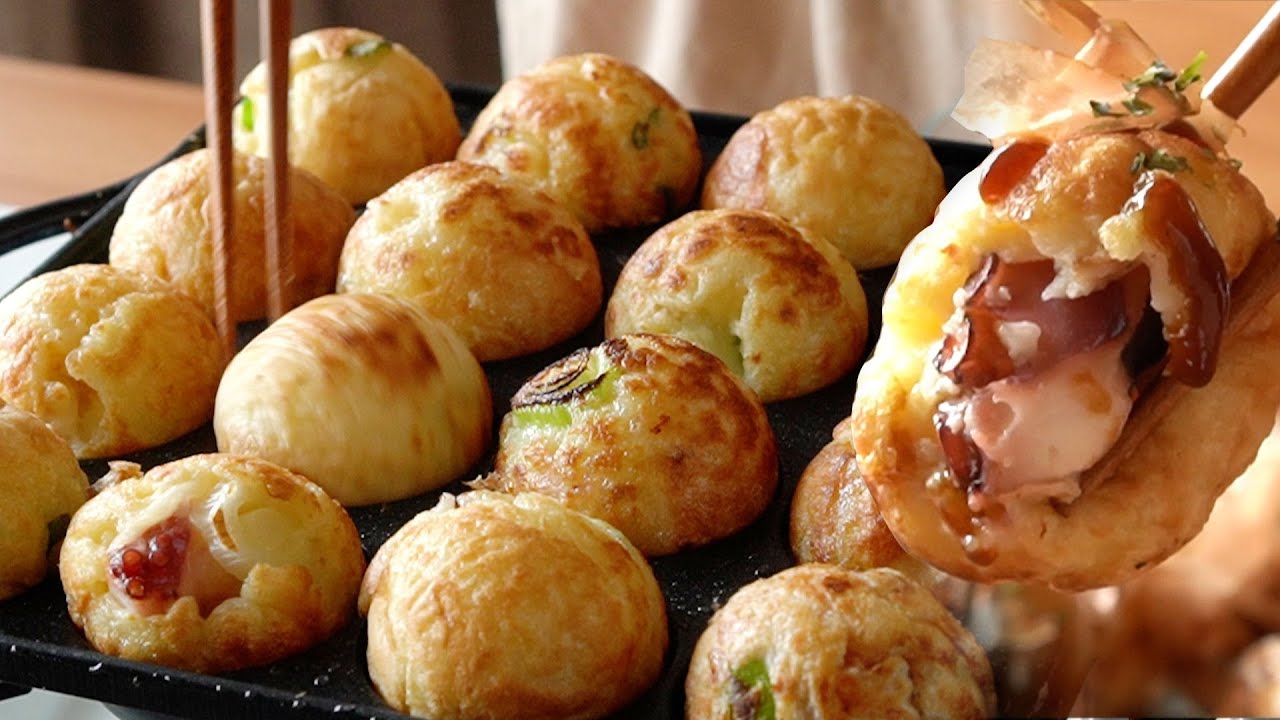 일본에서 먹던 맛 그대로 집에서 타코야끼 만들기/Tagoyaki Recipe
