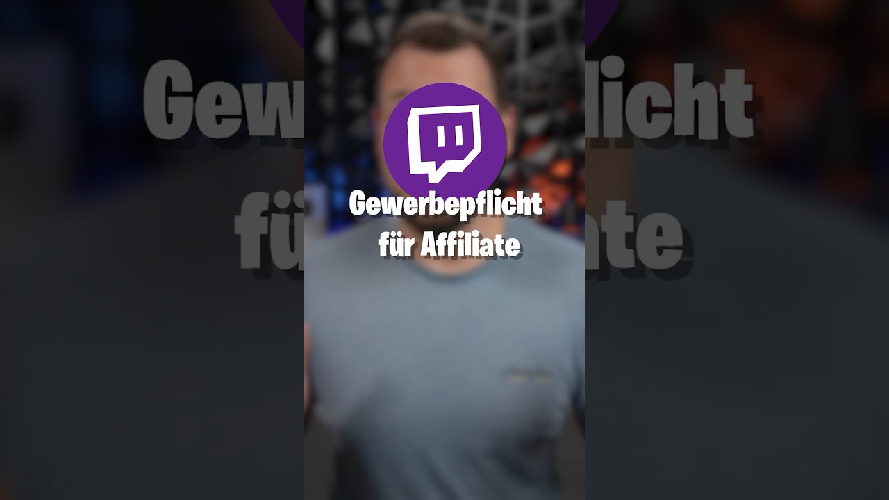 Als Twitch Affiliate brauchst du ein Gewerbe...
