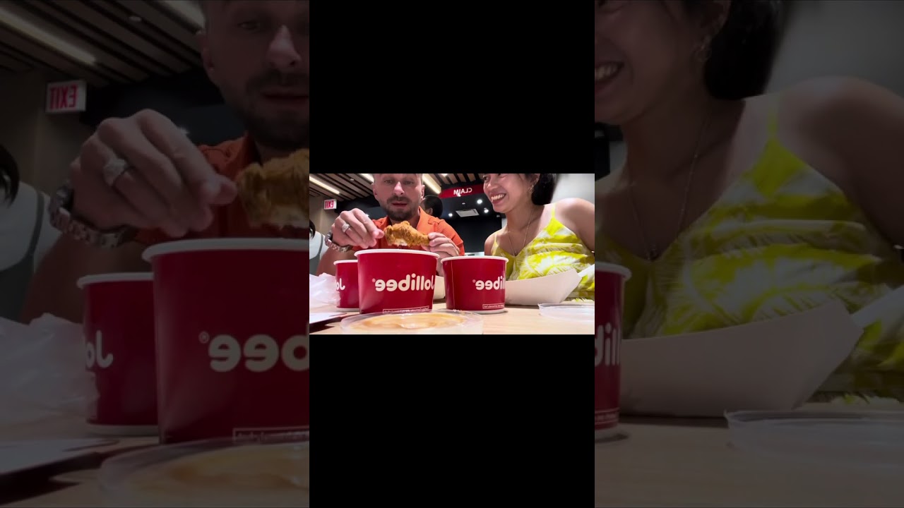 Turkish trying Jollibee for the first time ☺️🫰 #PinayInfluence #TakeMeTo #JessyGeorgeVid
