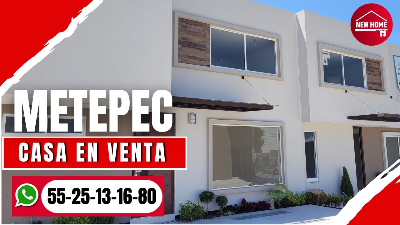 CASAS EN VENTA EN METEPEC 4 RECAMARAS CERCA DE PREPA TEC MOD. 2/4 DESDE $5,821,000