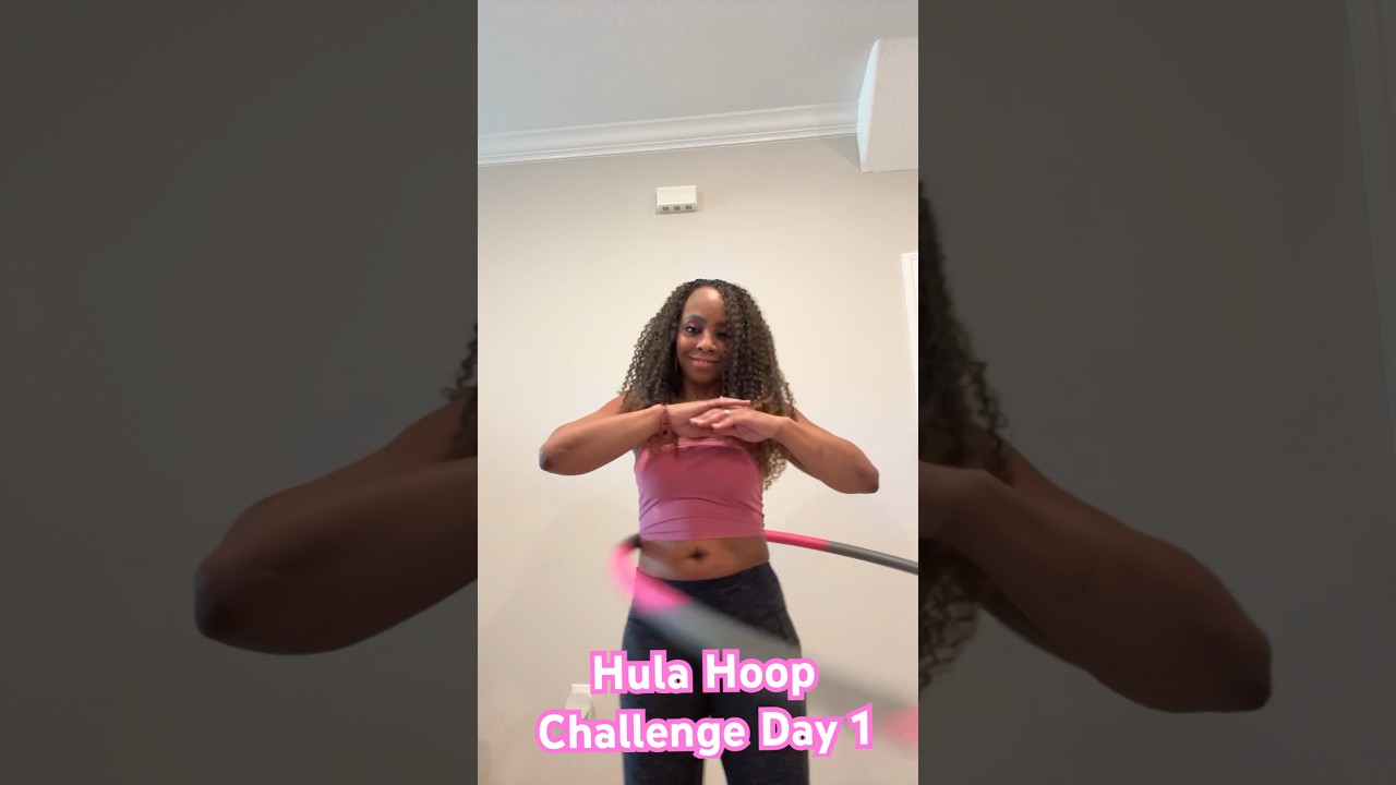 Hula Hoop Challenge Day 1 #hulahoop #hulahoopchallenge #weightedhulahoop #shorts
