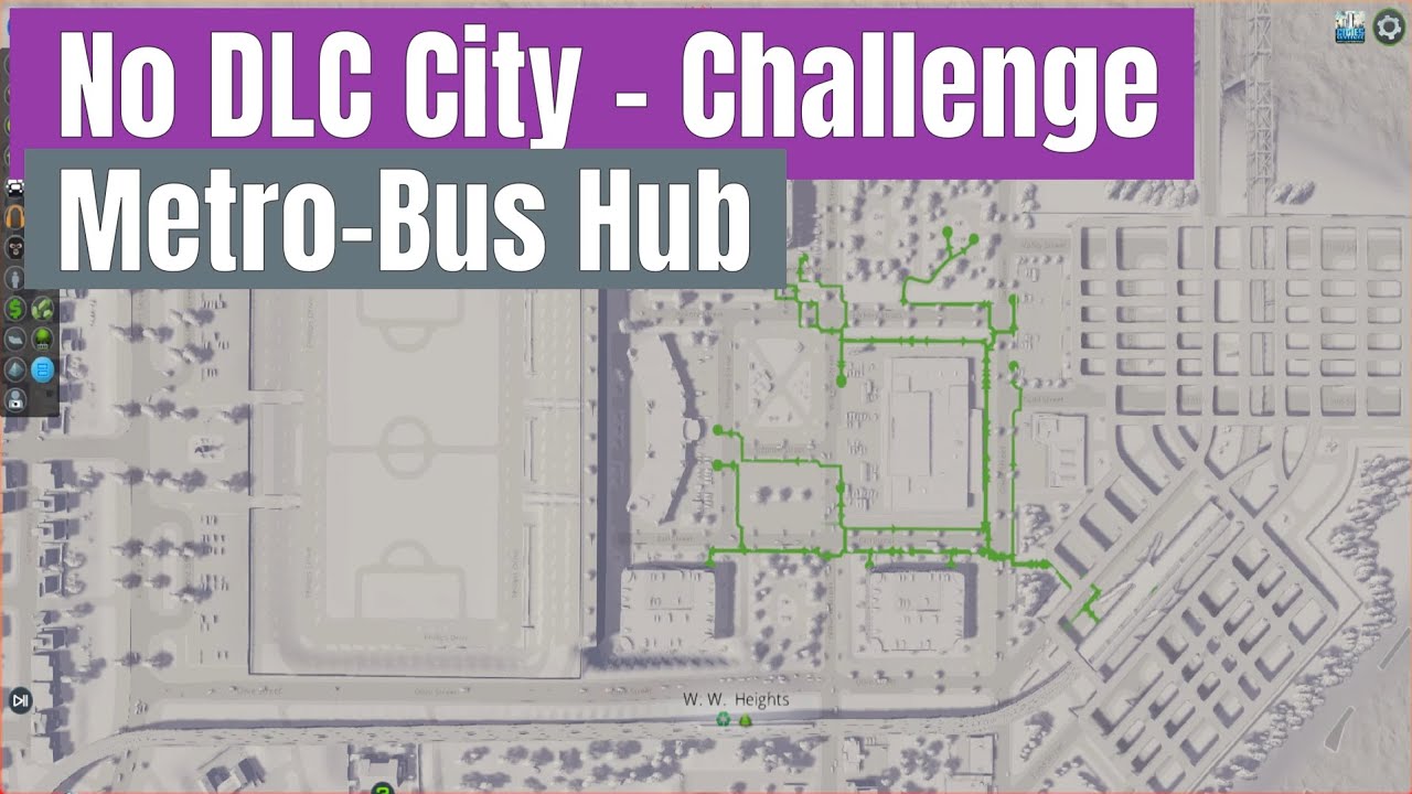 My FAVOURITE Way to Build Metro/Bus Transit Hub - Cities Skylines. No DLC ,no mods,no assets - ep 8