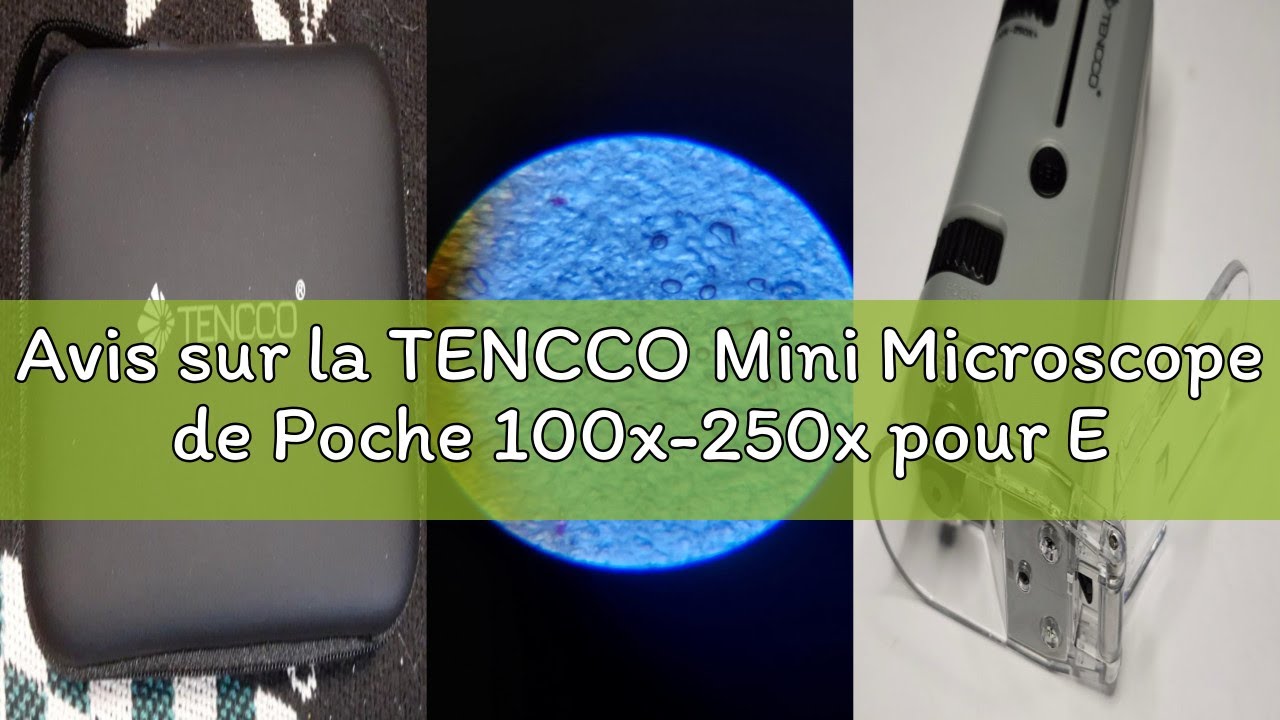 Avis sur la TENCCO Mini Microscope de Poche 100x-250x pour Enfants Adultes, Microscope Portatif Main