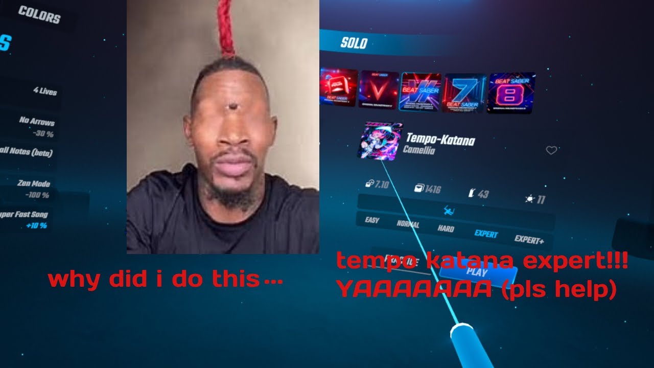 trying to beat tempo katana! (spoilers, i didnt and kinda got mad....
