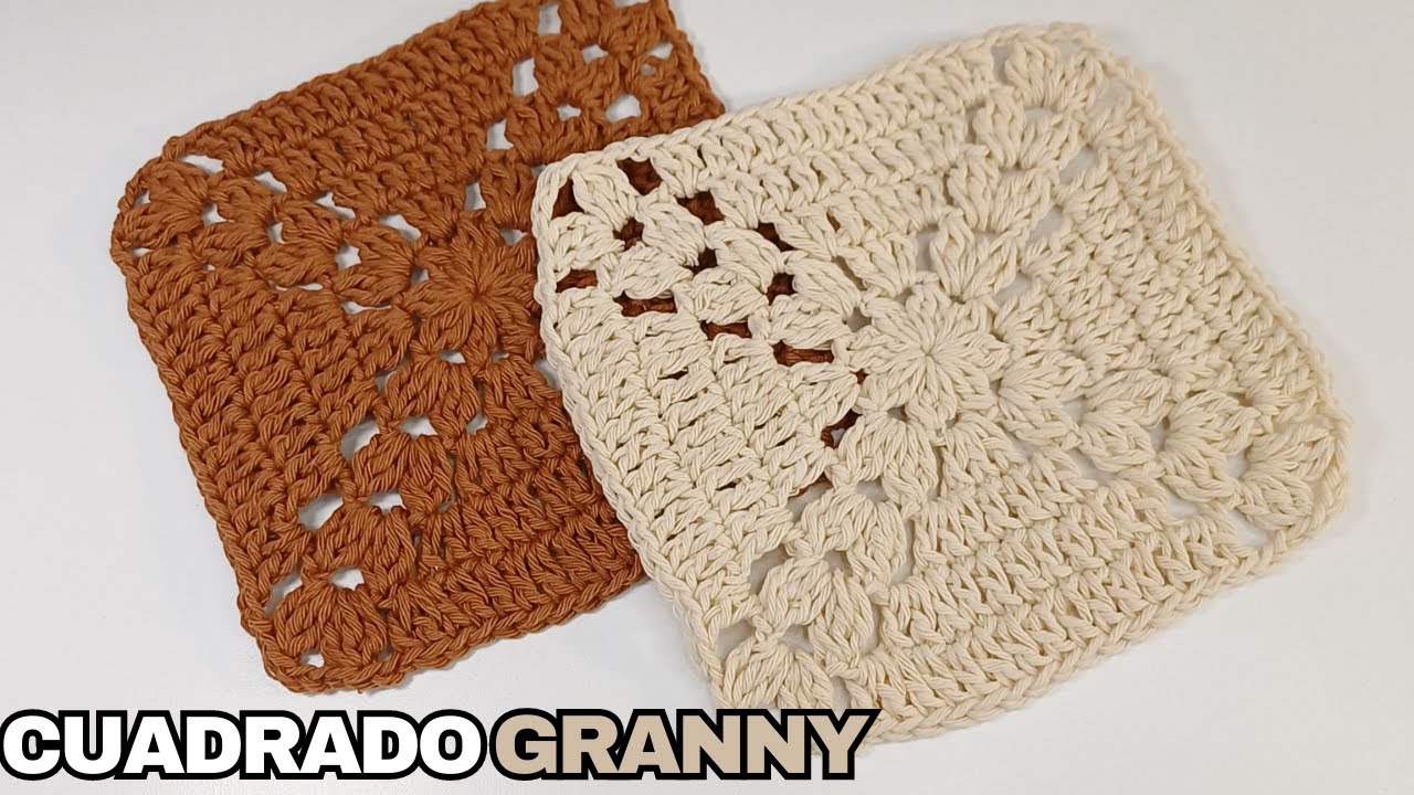 Cuadrado granny a #crochet f&aacute;cil paso a paso
