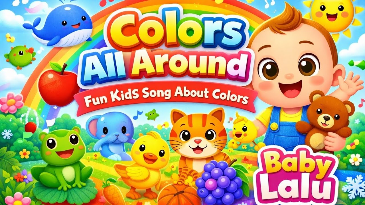 🎵 Sing along with Baby Lalu’s “Colors All Around” Song 