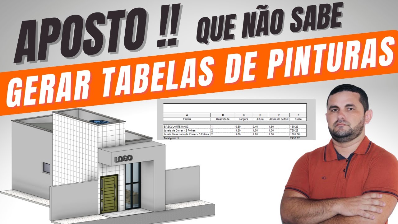 Comando Pintura e Tabelas no REVIT