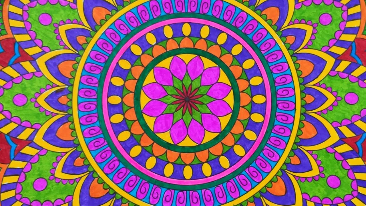 Mandala Coloring| Mandala| Full of Colors| Upbeat| Positivity| Rangoli Designs|