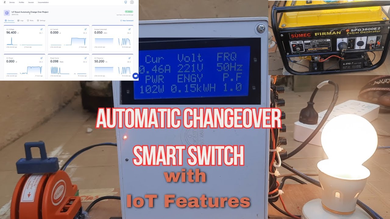 IoT-based Automatic Change Over With Auto Start/Stop | Smart  Changeover   with IoT features & SMS