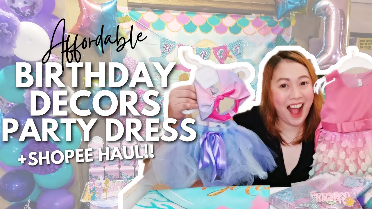 MERMAID BIRTHDAY PARTY IDEAS, DECORS & DRESS HAUL // 1st Birthday Baby Girl Party Ideas Philippines