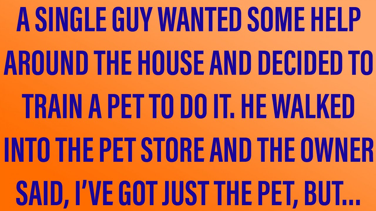 Funny Jokes - A Single Guy Gets A Pet To Help With Cleaning.