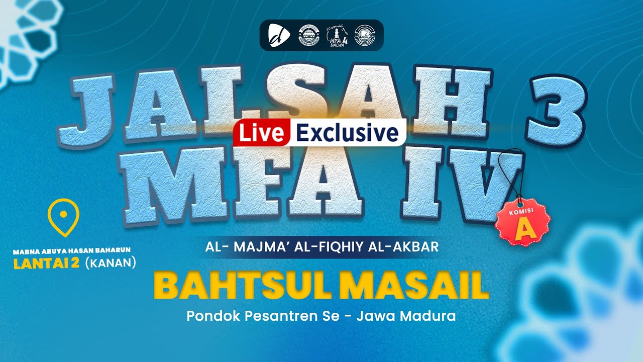 🔴LIVE EXCLUSIVE || JALSAH 3 MFA IV SE-JAWA MADURA KOMISI A