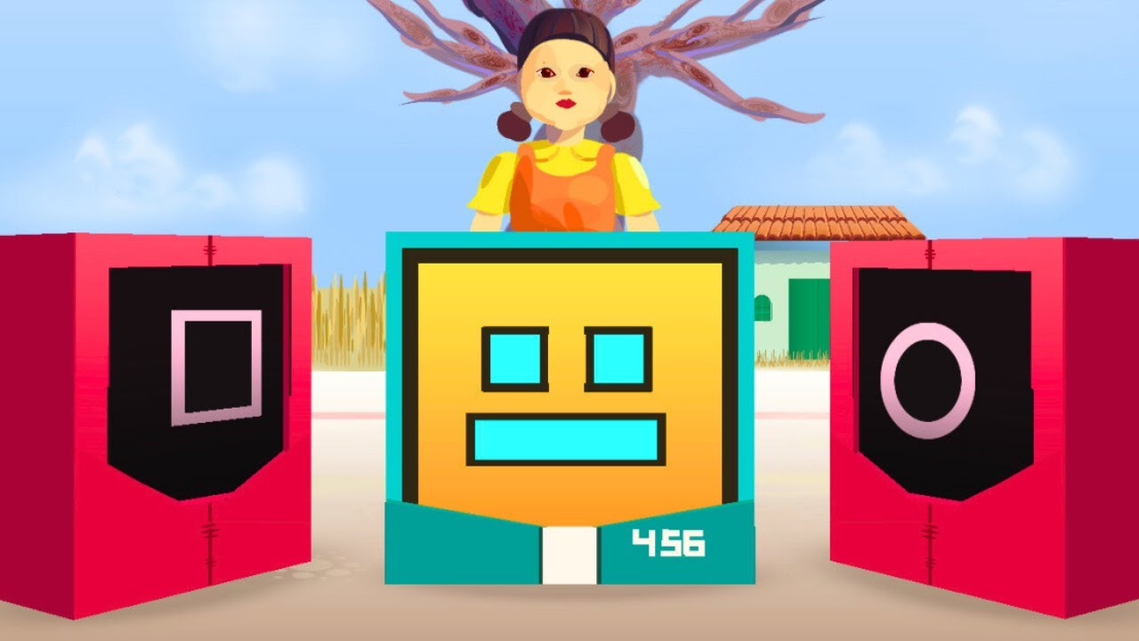 Geometry Dash Cube vs Squid Game