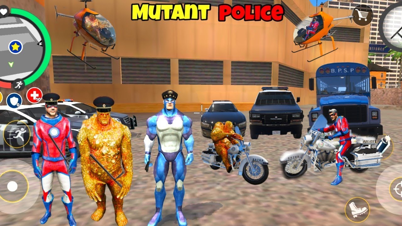 Mutant And Superhero Become Police Officer in Rope Hero Vice Town | Police Rope Hero