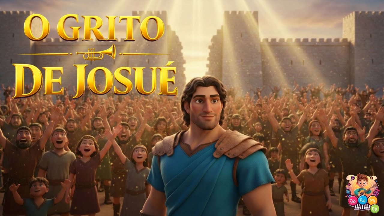 O GRITO DA VITÓRIA! 🎺 Josué e as Muralhas de Jericó (Desenho Infantil 3D)