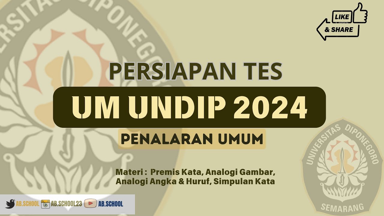[UM UNDIP 2024] Soal UM UNDIP Bag.Penalaran Umum yang tipenya sring mncul! #umundip