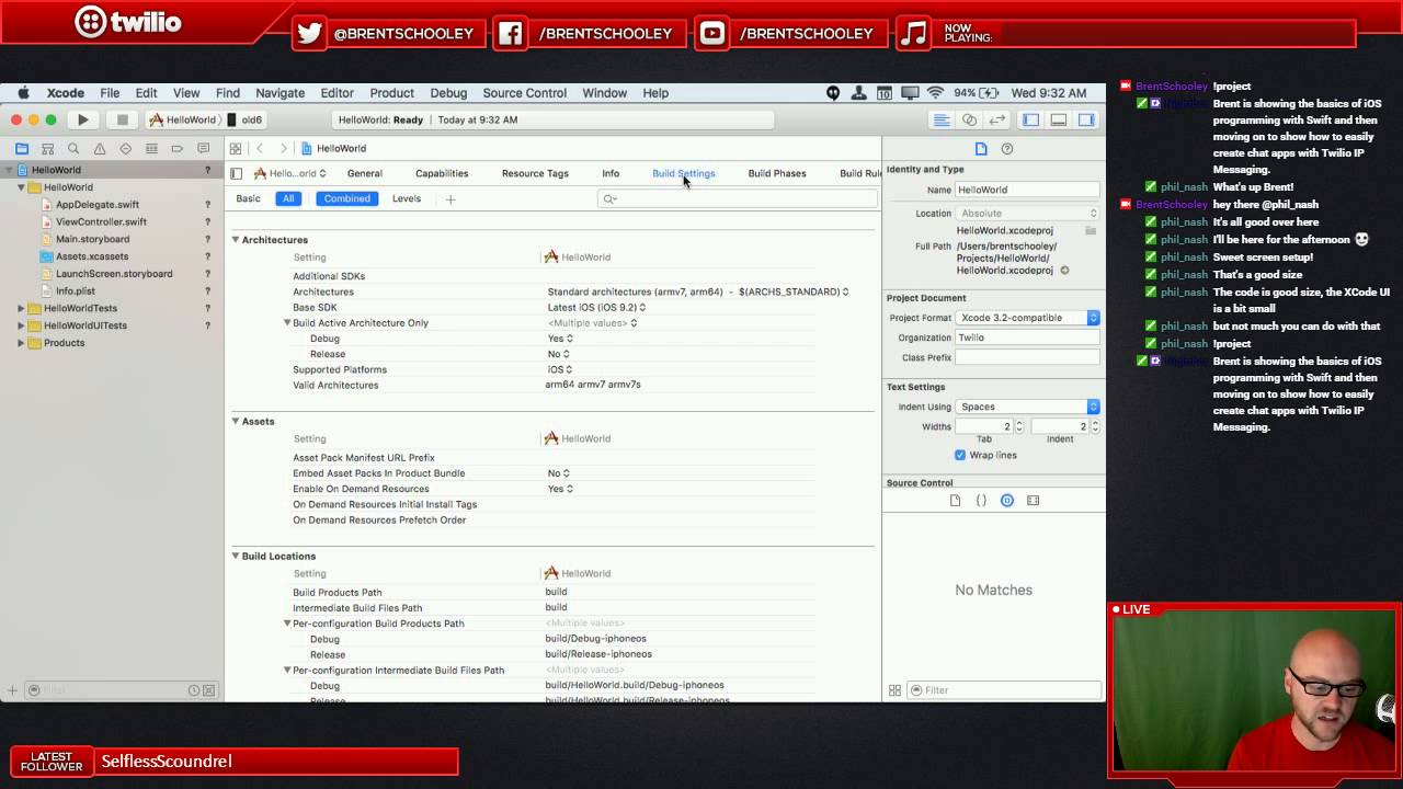 Intro to iOS Programming with Swift and Twilio IP Messaging - February 10, 2016 Twitch Stream
