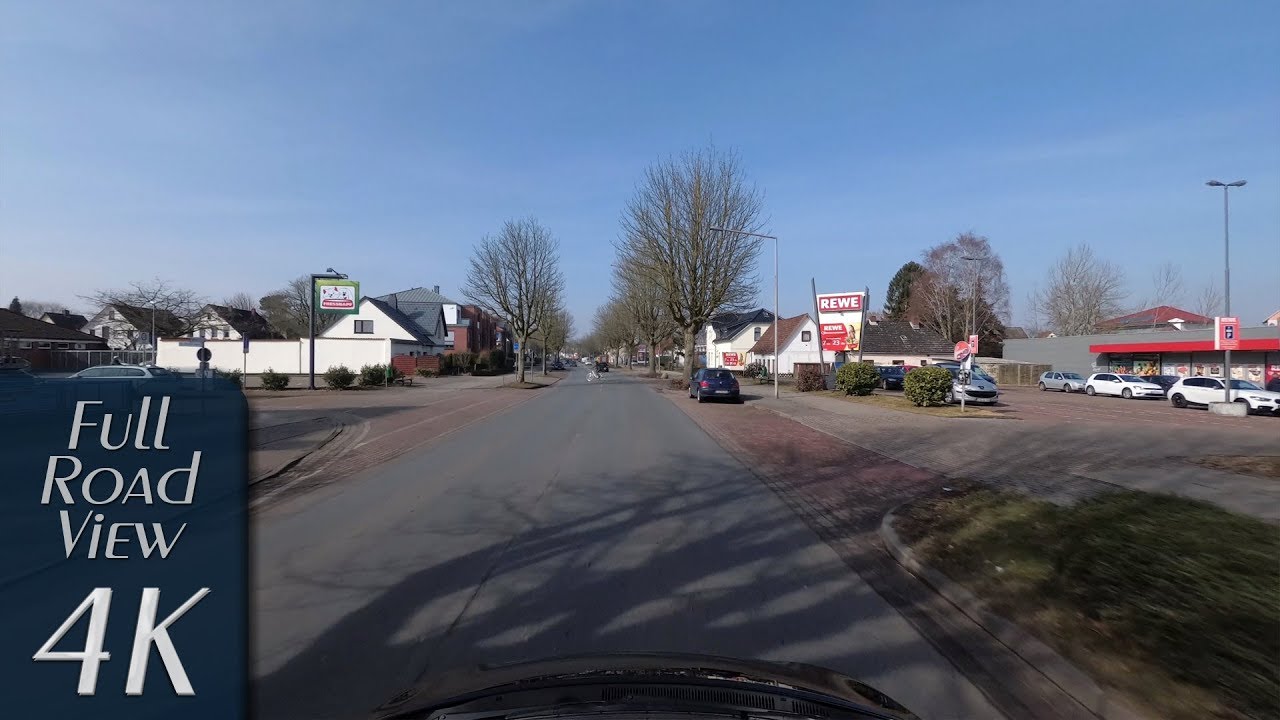 Buxtehude, Germany: Harburger Straße - 4K (UHD/2160p/60p)