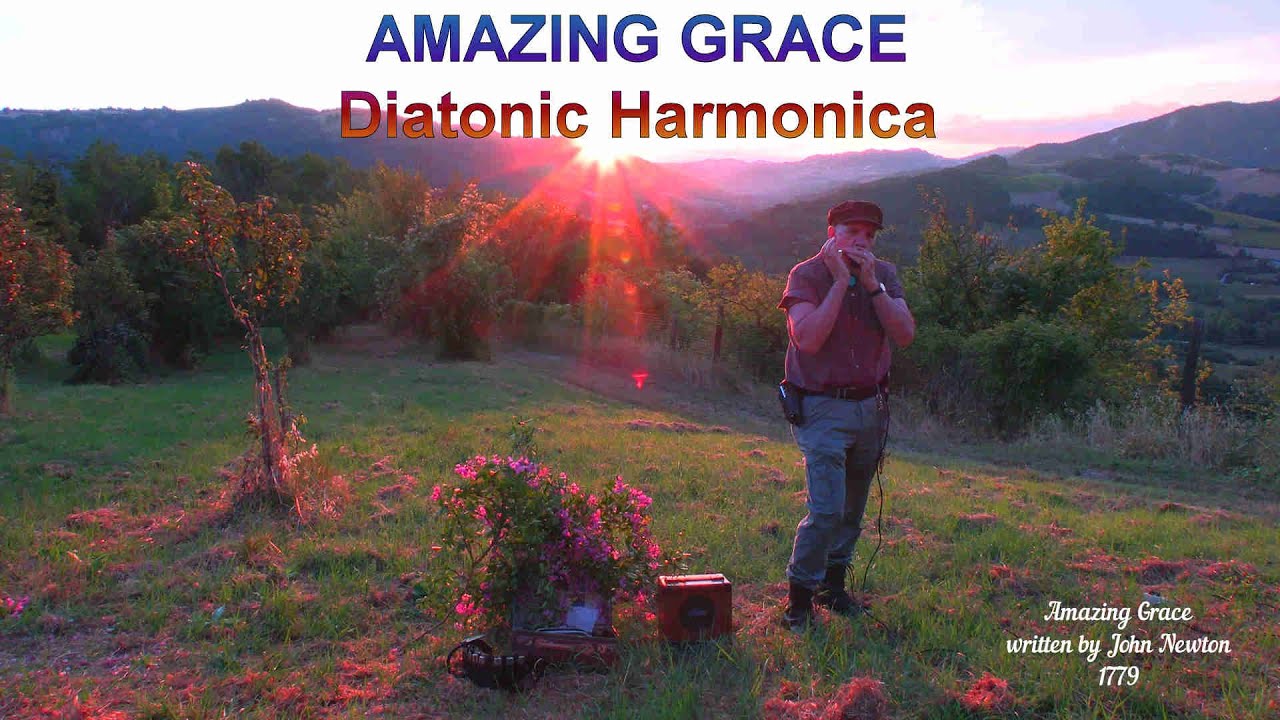 N*152 Worship song Amazing Grace played at the magical moment of Sunrise with Harmonica