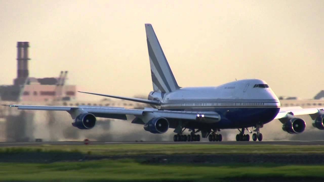 Sheldon Adelson's Boeing 747 SP "Special Performance" at Boston Logan