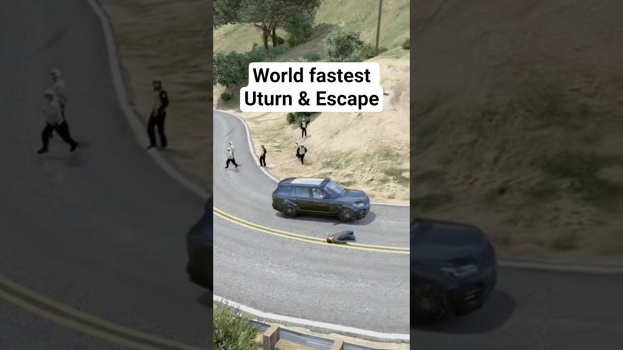 World fastest U turn and Escape in GTA 5 