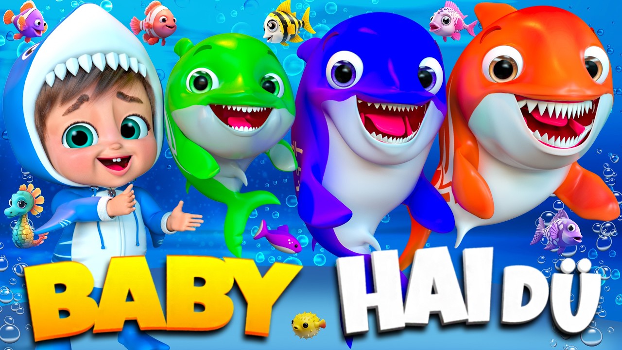 Baby Hai und die bunten Fische | Kinderreime für Kinder | Super Luca Deutsch #kinderlieder