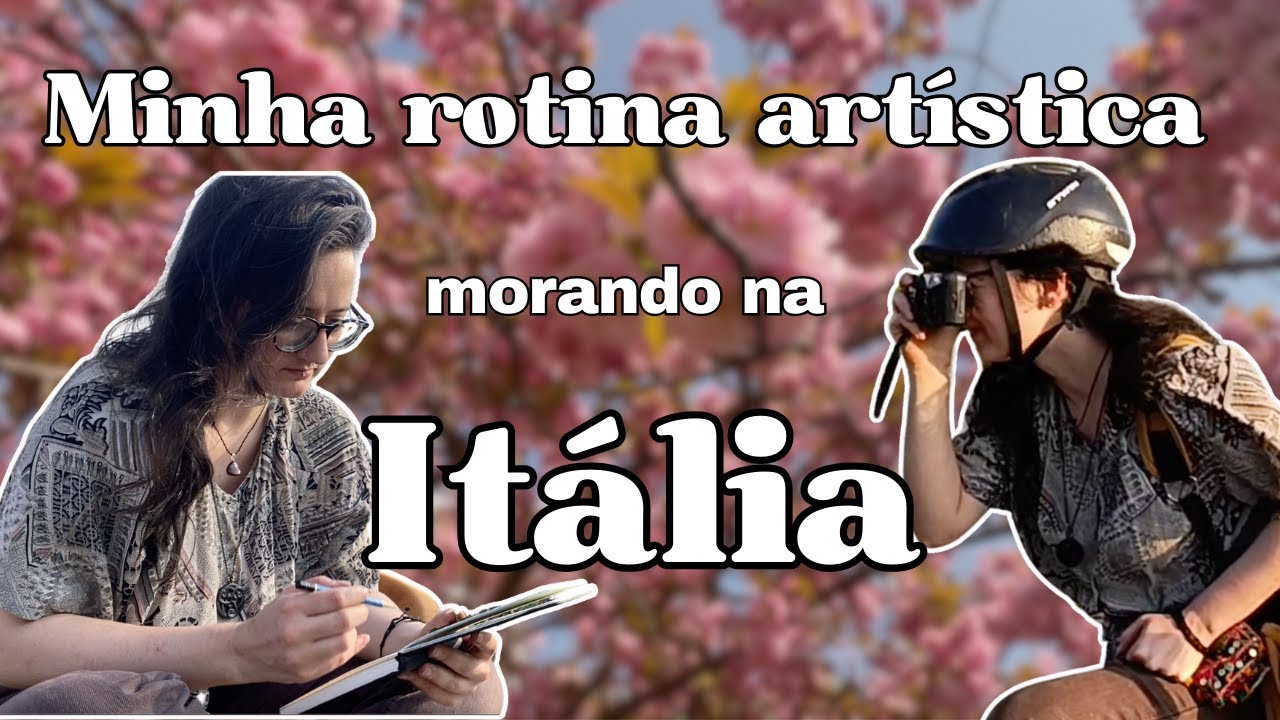 Rotina artística na Itália 🇮🇹 na estação mais bonita do ano 🌸| Pintando no parque 🎨| Foto analógica📸