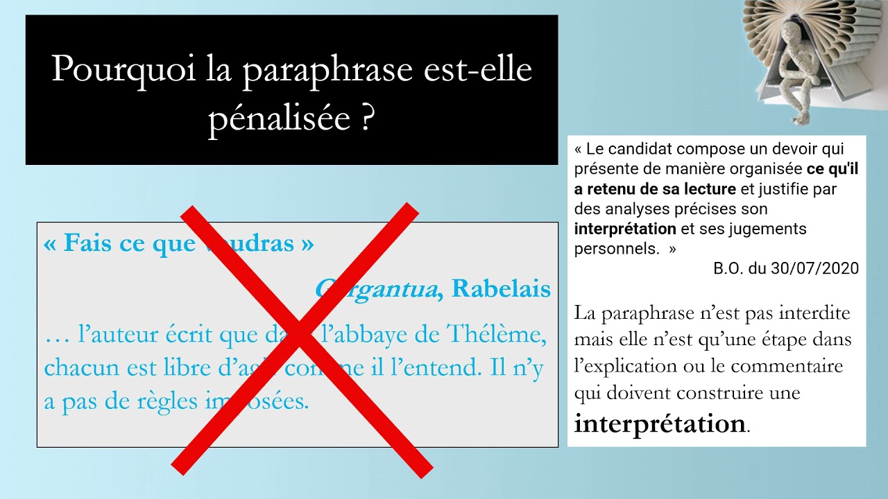 **Plus jamais de paraphrase** - comprendre et éviter la paraphrase