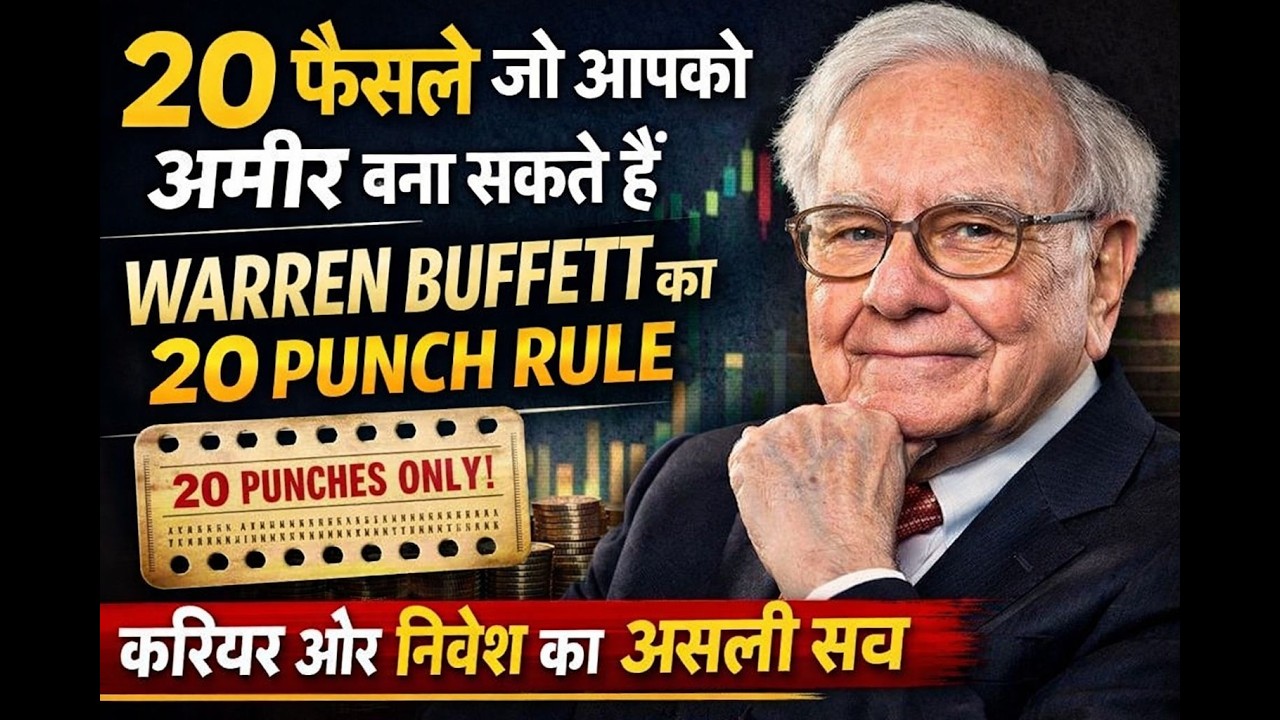 वॉरेन बफेट का 20 पंच नियम: अमीर बनने का असली फार्मूला | Career और Investment Masterclass Part 1