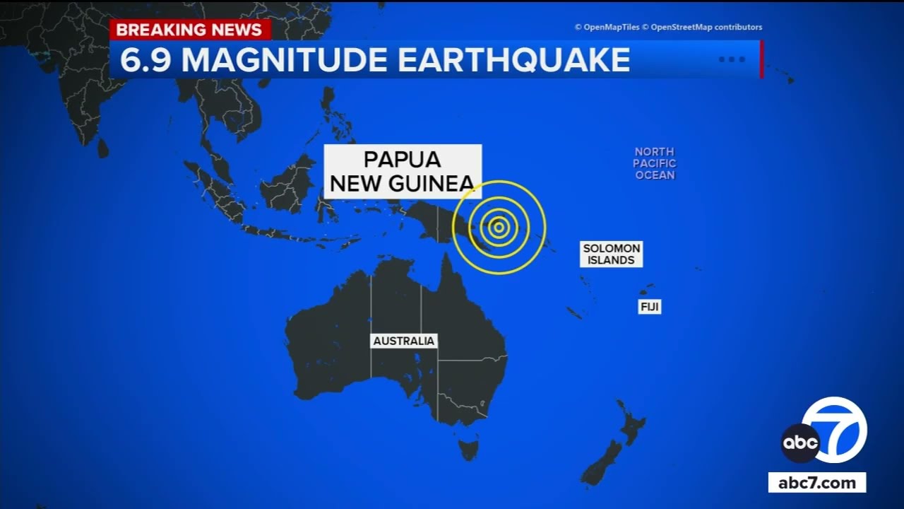 Tsunami threat for Papua New Guinea after 6.9 magnitude earthquake