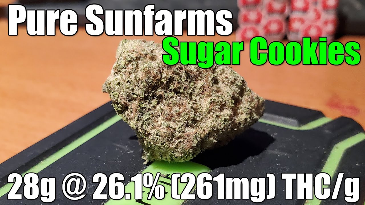 Pure Sunfarms - Sugar Cookies - MINI-Review - 28g @ 26.1% (261mg) THC/g