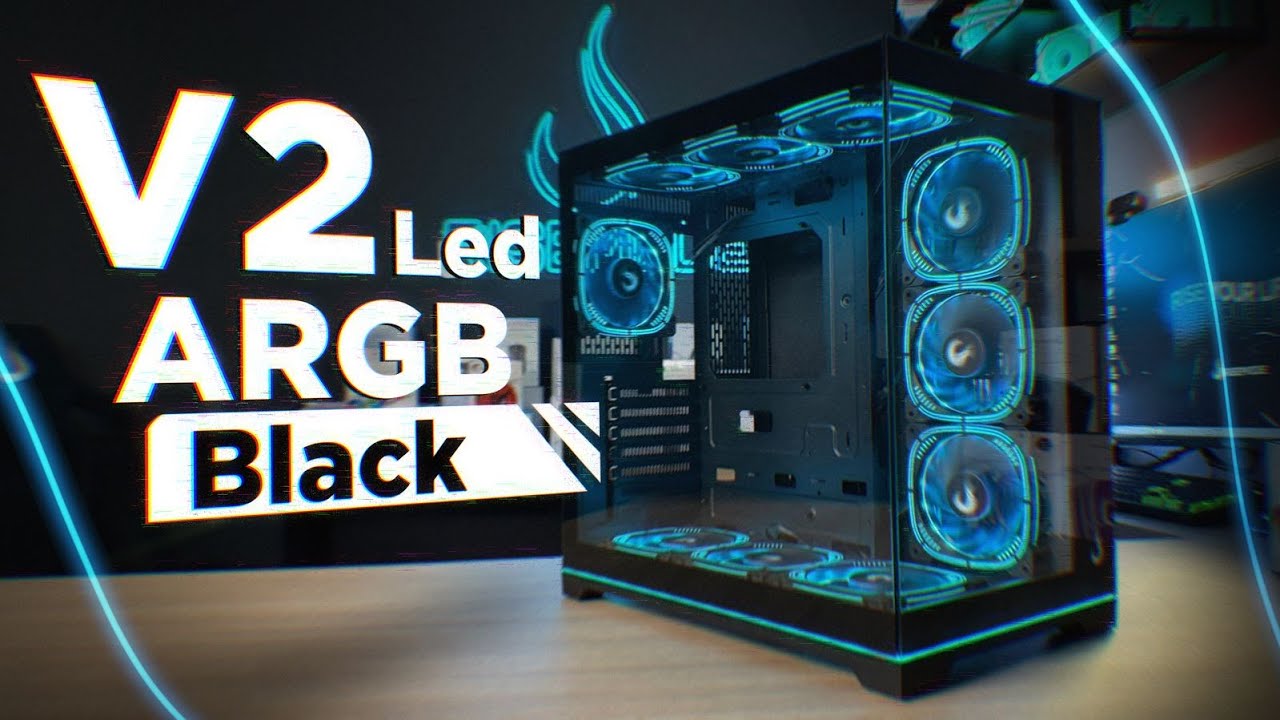 LINDO DEMAIS! GABINETE STANDARD V2 LED BLACK ARGB RISE MODE
