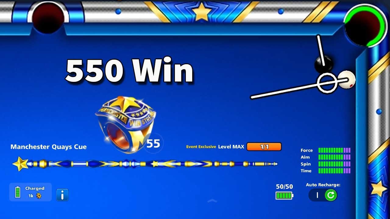Manchester Quays Cue Level Max 🙀 55 Ring 550 Win Pro 8 ball pool